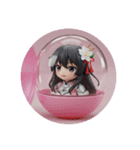 黒髪精霊みなみちゃんカプセルトイ（個別スタンプ：6）
