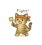 テニスするキジトラら（個別スタンプ：9）