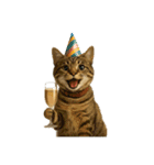 飲み好きな動物たち（個別スタンプ：14）