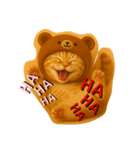 くまの帽子ねこ（個別スタンプ：4）