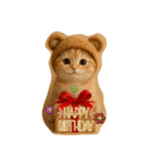 くまの帽子ねこ（個別スタンプ：6）