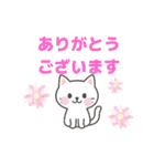 日常挨拶使いやすい白猫さんスタンプ（個別スタンプ：5）