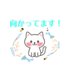 日常挨拶使いやすい白猫さんスタンプ（個別スタンプ：18）