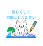 日常挨拶使いやすい白猫さんスタンプ（個別スタンプ：22）