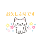 日常挨拶使いやすい白猫さんスタンプ（個別スタンプ：38）