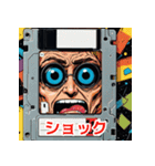 表情いろいろ古いフロッピー（個別スタンプ：12）