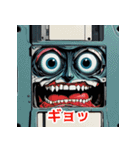 表情いろいろ古いフロッピー（個別スタンプ：16）