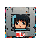 表情いろいろ古いフロッピー（個別スタンプ：30）