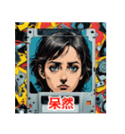 表情いろいろ古いフロッピー（個別スタンプ：36）