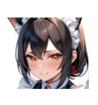 猫耳の黒髪 ＆ ドヤ顔0（個別スタンプ：8）