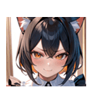 猫耳の黒髪 ＆ ドヤ顔0（個別スタンプ：10）