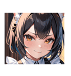 猫耳の黒髪 ＆ ドヤ顔0（個別スタンプ：14）
