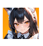 猫耳の黒髪 ＆ ドヤ顔0（個別スタンプ：19）