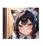 猫耳の黒髪 ＆ ドヤ顔0（個別スタンプ：26）