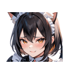 猫耳の黒髪 ＆ ドヤ顔0（個別スタンプ：29）