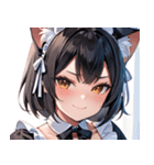 猫耳の黒髪 ＆ ドヤ顔0（個別スタンプ：30）