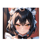 猫耳の黒髪 ＆ ドヤ顔0（個別スタンプ：31）