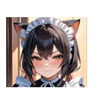 猫耳の黒髪 ＆ ドヤ顔0（個別スタンプ：32）