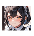 猫耳の黒髪 ＆ ドヤ顔0（個別スタンプ：35）