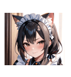 猫耳の黒髪 ＆ ドヤ顔0（個別スタンプ：36）