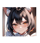 猫耳の黒髪 ＆ ドヤ顔0（個別スタンプ：38）