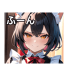 猫耳の黒髪 ＆ ドヤ顔（個別スタンプ：9）