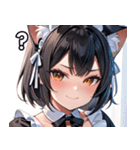 猫耳の黒髪 ＆ ドヤ顔（個別スタンプ：30）