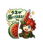 スイカの剣士タメロン（個別スタンプ：28）
