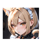 猫耳のアッシュブロンド ＆ 無表情0（個別スタンプ：11）