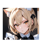 猫耳のアッシュブロンド ＆ 無表情0（個別スタンプ：12）