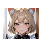 猫耳のアッシュブロンド ＆ 無表情0（個別スタンプ：30）
