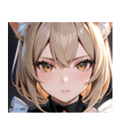 猫耳のアッシュブロンド ＆ 無表情0（個別スタンプ：36）