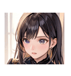大人っぽいかわいい女の子0（個別スタンプ：1）