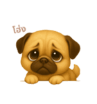 ワンだふる｜パグ【タイ語】（個別スタンプ：7）