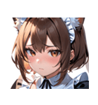 猫耳の茶髪 ＆ 心配そうな顔0（個別スタンプ：6）
