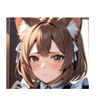 猫耳の茶髪 ＆ 心配そうな顔0（個別スタンプ：8）