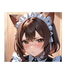 猫耳の茶髪 ＆ 心配そうな顔0（個別スタンプ：10）