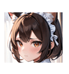 猫耳の茶髪 ＆ 心配そうな顔0（個別スタンプ：11）
