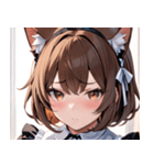 猫耳の茶髪 ＆ 心配そうな顔0（個別スタンプ：12）