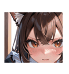猫耳の茶髪 ＆ 心配そうな顔0（個別スタンプ：14）