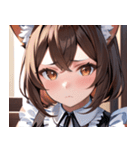 猫耳の茶髪 ＆ 心配そうな顔0（個別スタンプ：16）