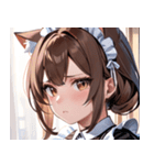 猫耳の茶髪 ＆ 心配そうな顔0（個別スタンプ：20）
