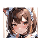 猫耳の茶髪 ＆ 心配そうな顔0（個別スタンプ：21）