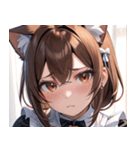 猫耳の茶髪 ＆ 心配そうな顔0（個別スタンプ：22）