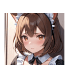 猫耳の茶髪 ＆ 心配そうな顔0（個別スタンプ：26）