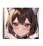 猫耳の茶髪 ＆ 心配そうな顔0（個別スタンプ：28）