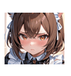 猫耳の茶髪 ＆ 心配そうな顔0（個別スタンプ：31）