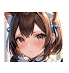 猫耳の茶髪 ＆ 心配そうな顔0（個別スタンプ：32）