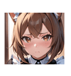 猫耳の茶髪 ＆ 心配そうな顔0（個別スタンプ：34）