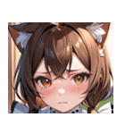 猫耳の茶髪 ＆ 心配そうな顔0（個別スタンプ：36）